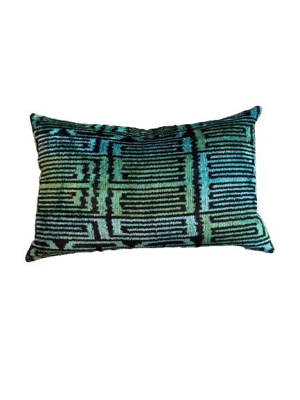 Sea Glass Velvet Silk Lumbar Pillow