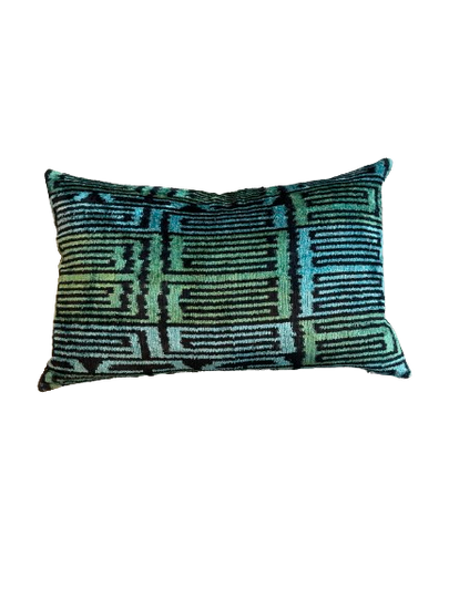 Sea Glass Velvet Silk Lumbar Pillow